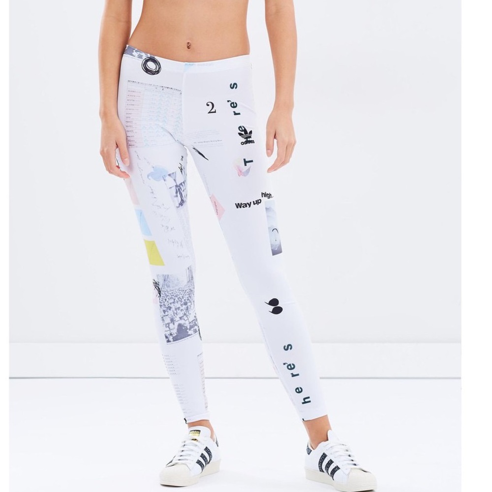 Rare Adidas Info Poster Aop Leggings